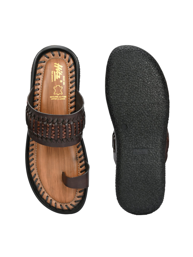 Solano Brown Leather Slippers HT