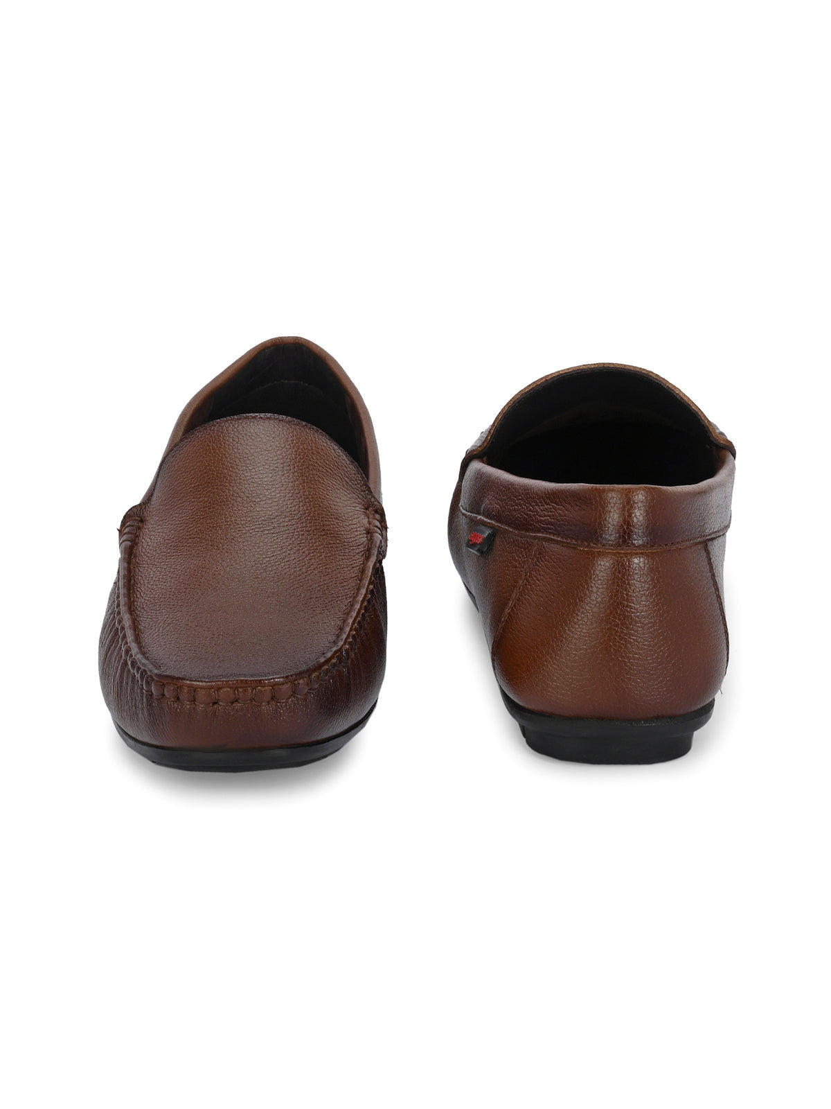 Cedar Plain Leather Cushioned Loafers - The Heels India