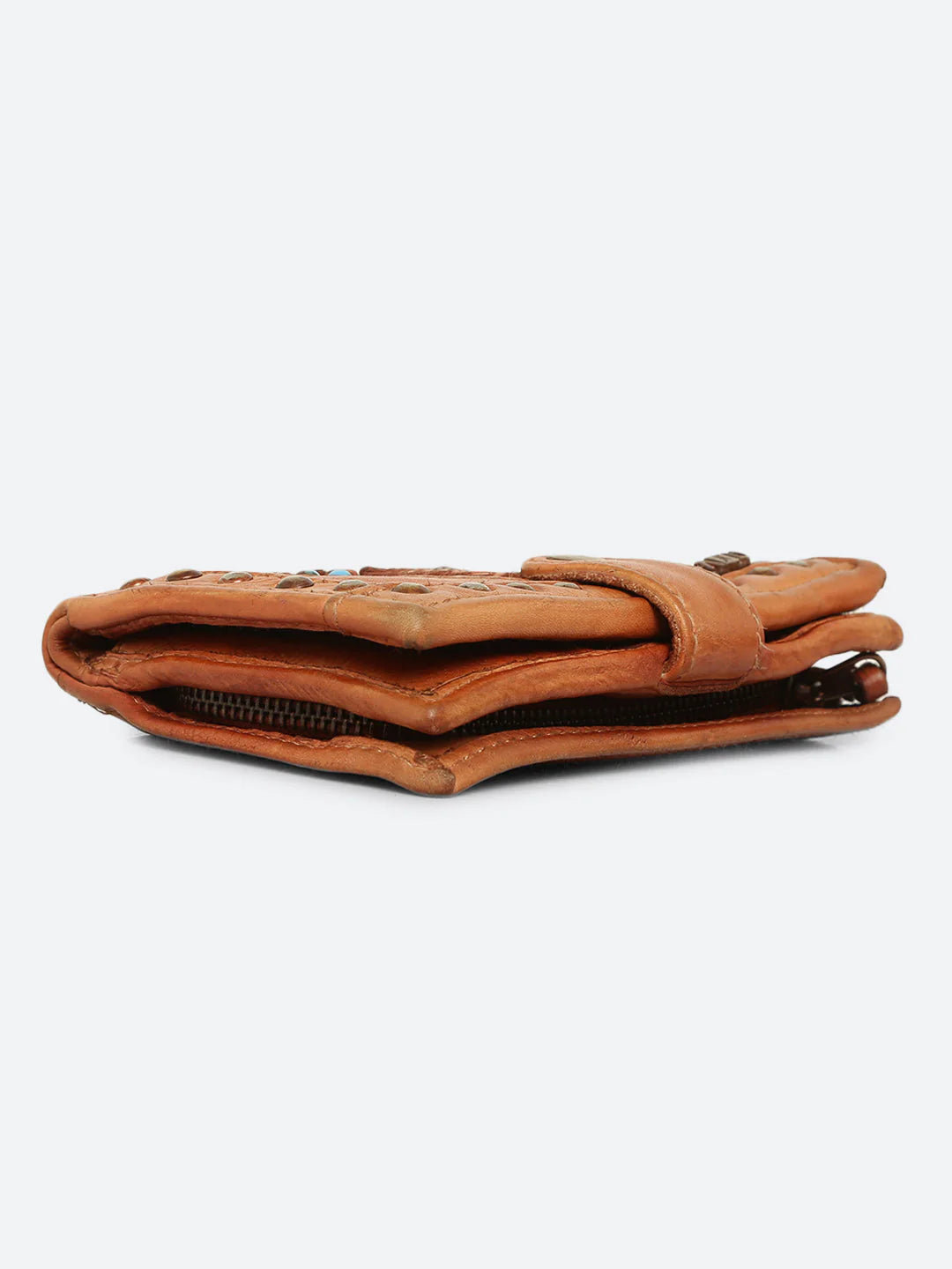 Lucca: Leather Studded Small Wallet