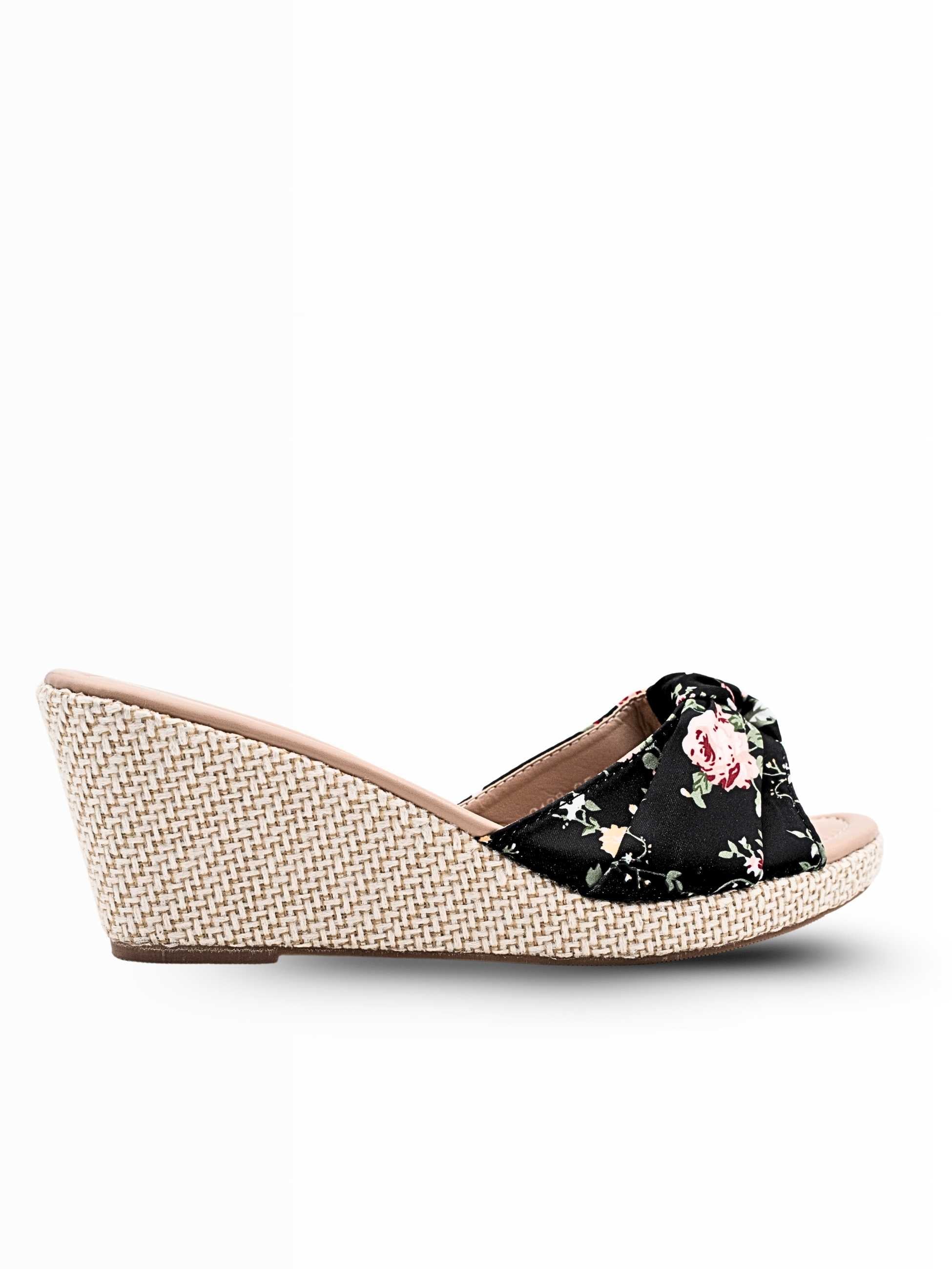 Kate Knot Bow Wedge Heels