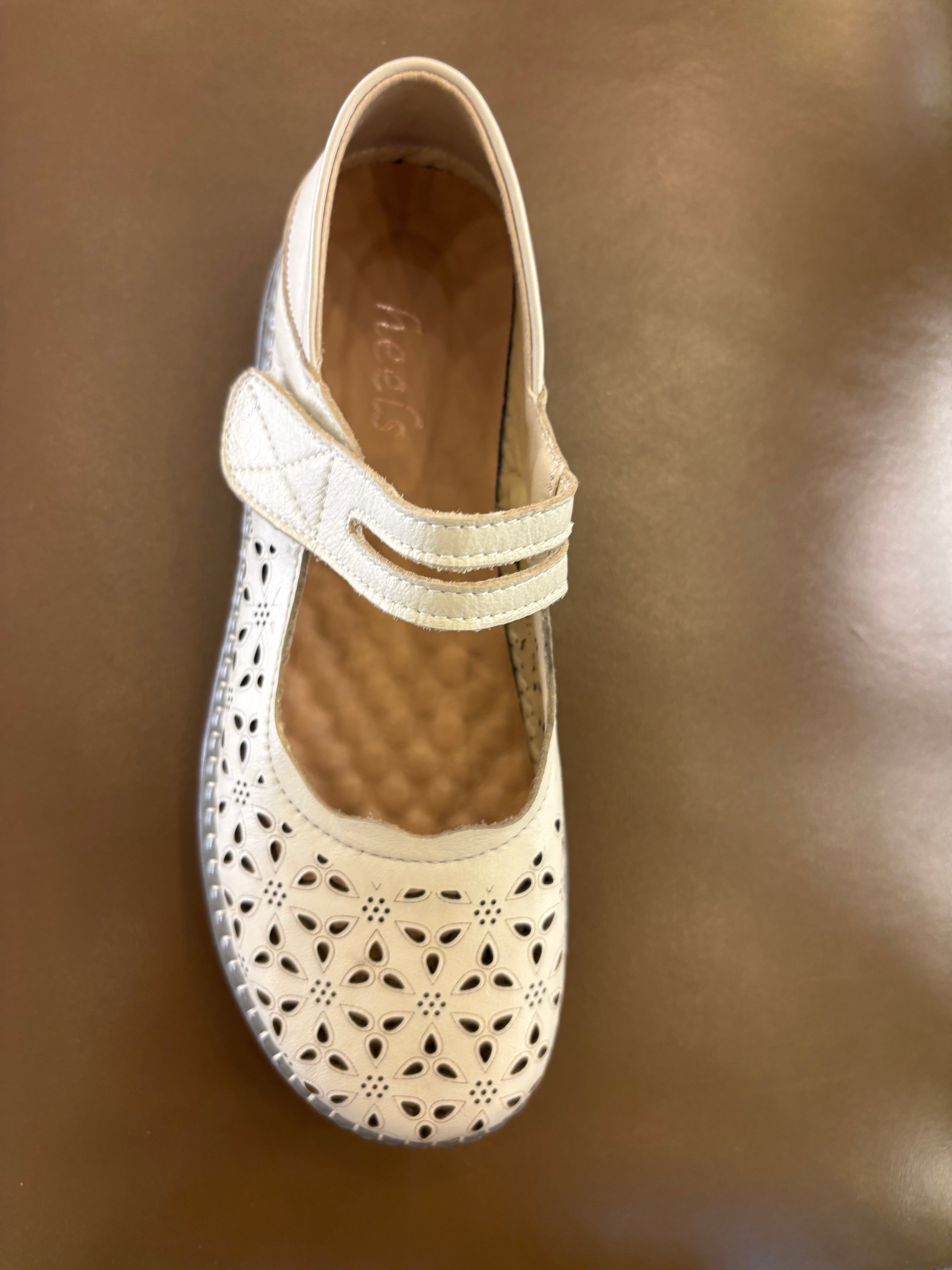 Crimson Leather Velcro Strap Perforated Cushioned Loafers