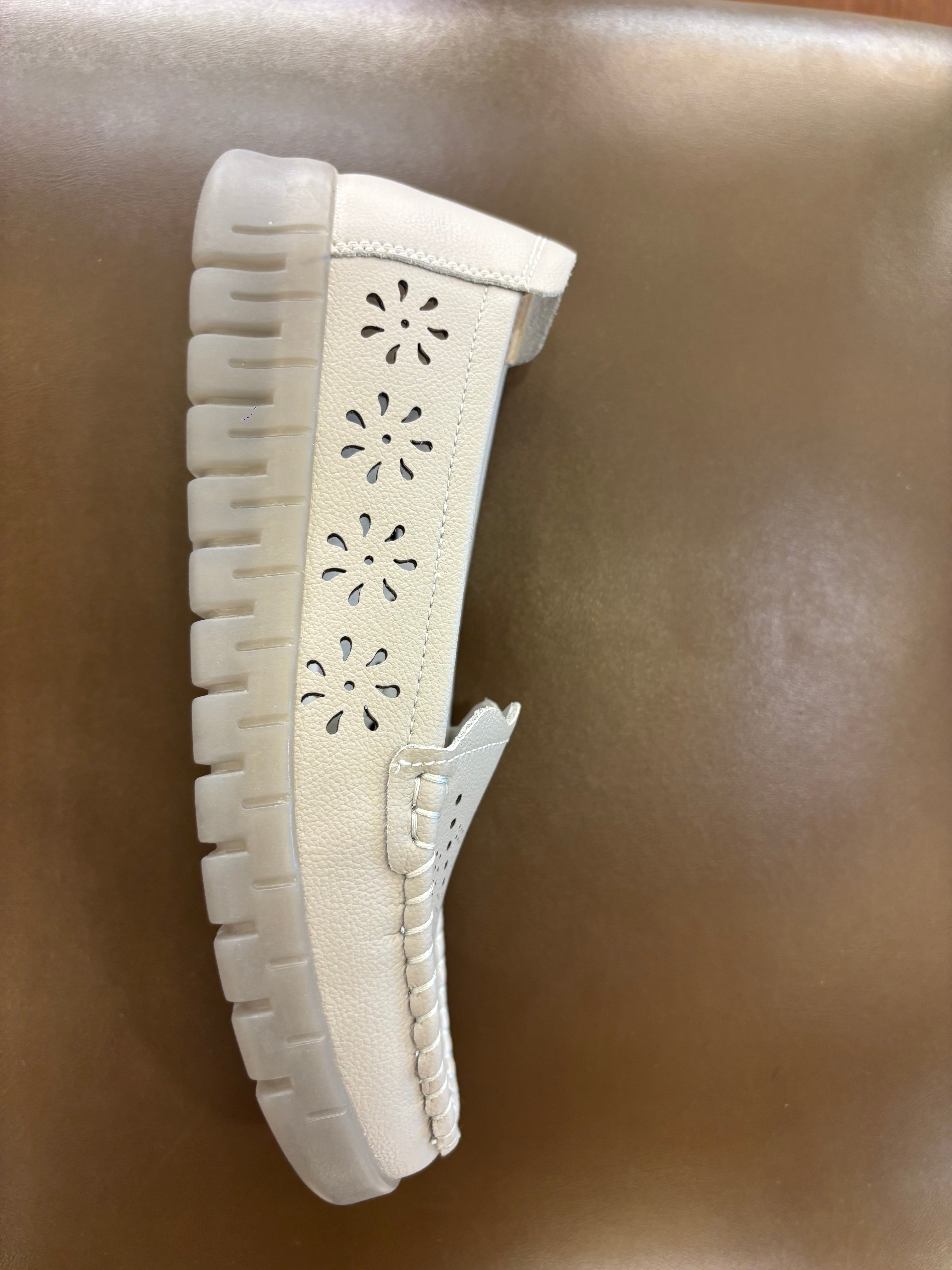 Emily Perforated Comfort Cushioned Flexi Loafers