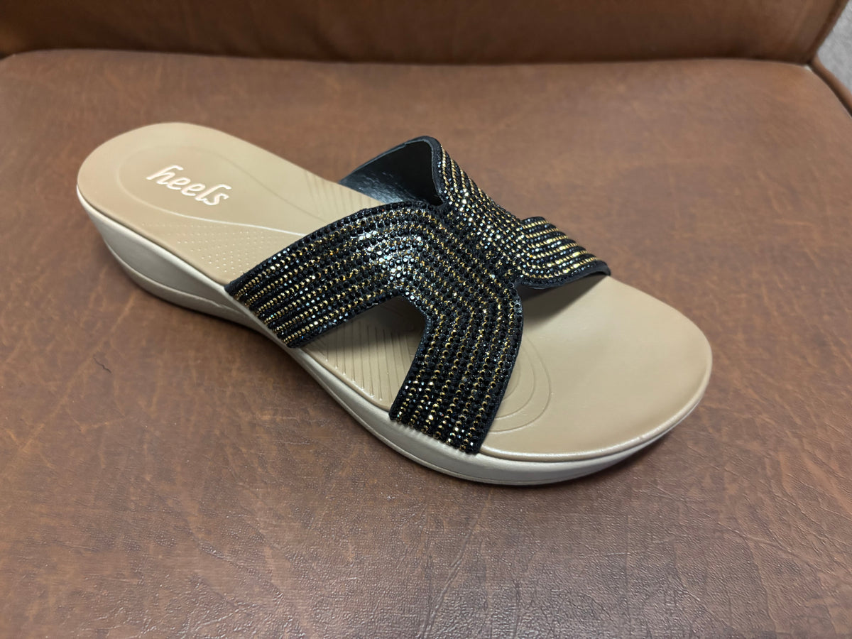 Dakota Cushioned Bling Slippers
