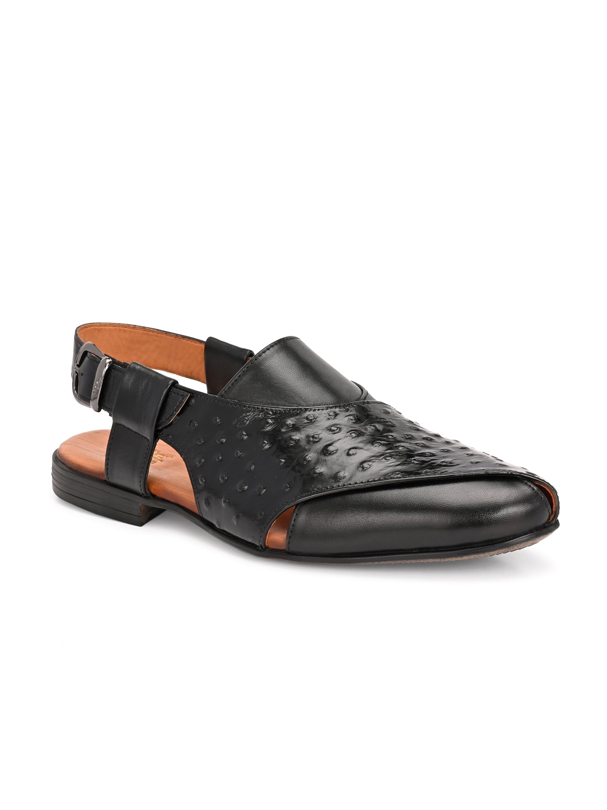 Zafran Ethnic Leather Peshawari Sandals