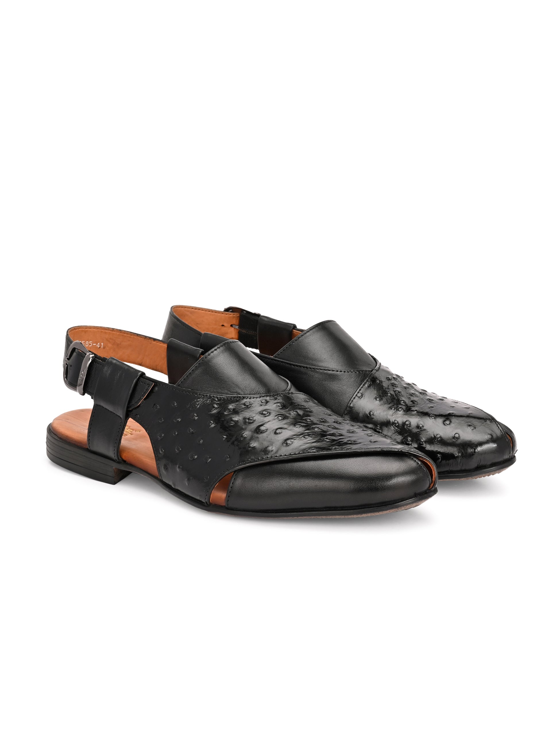 Zafran Ethnic Leather Peshawari Sandals
