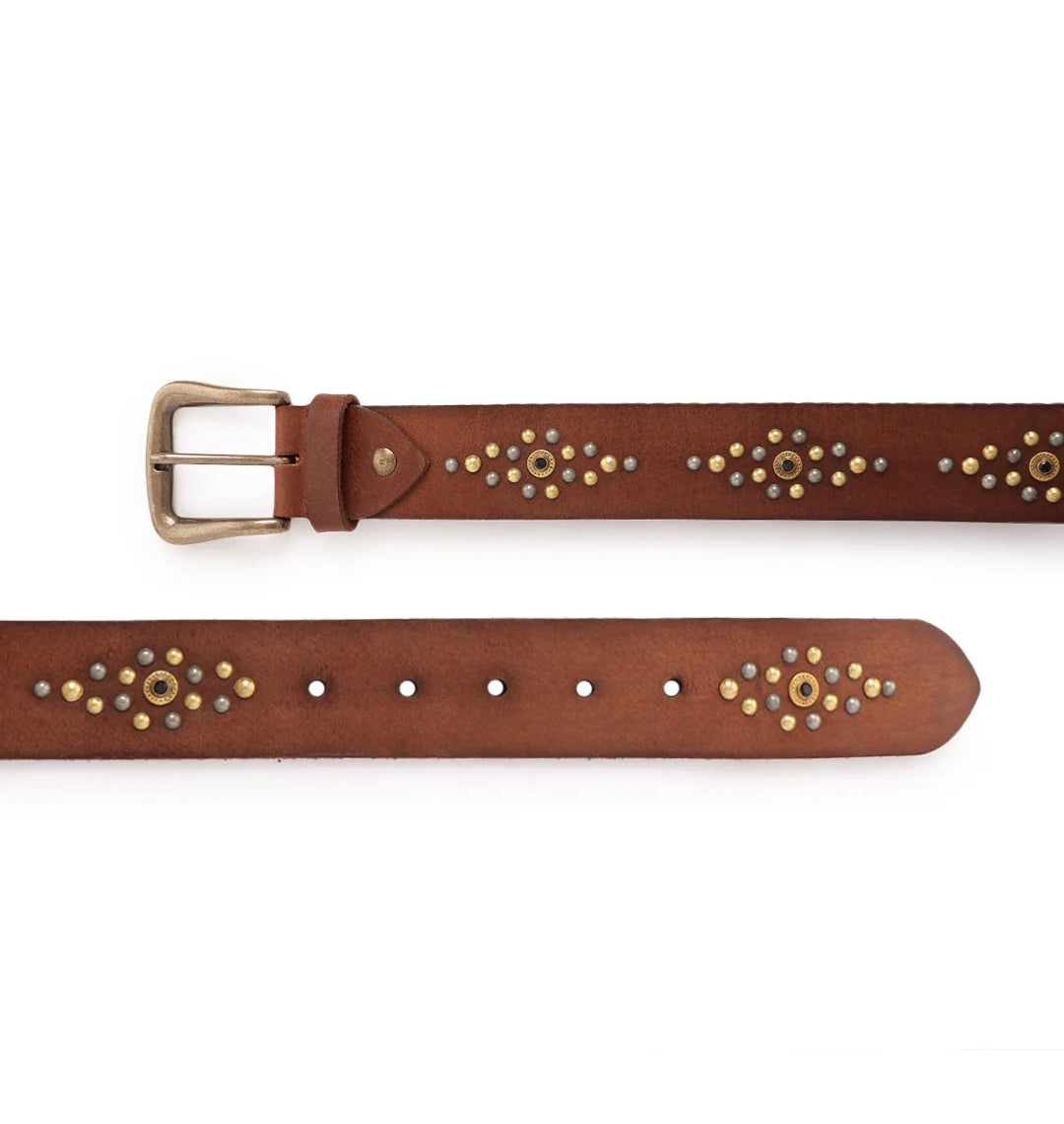 Cognac Womens Genuine Leather Belt