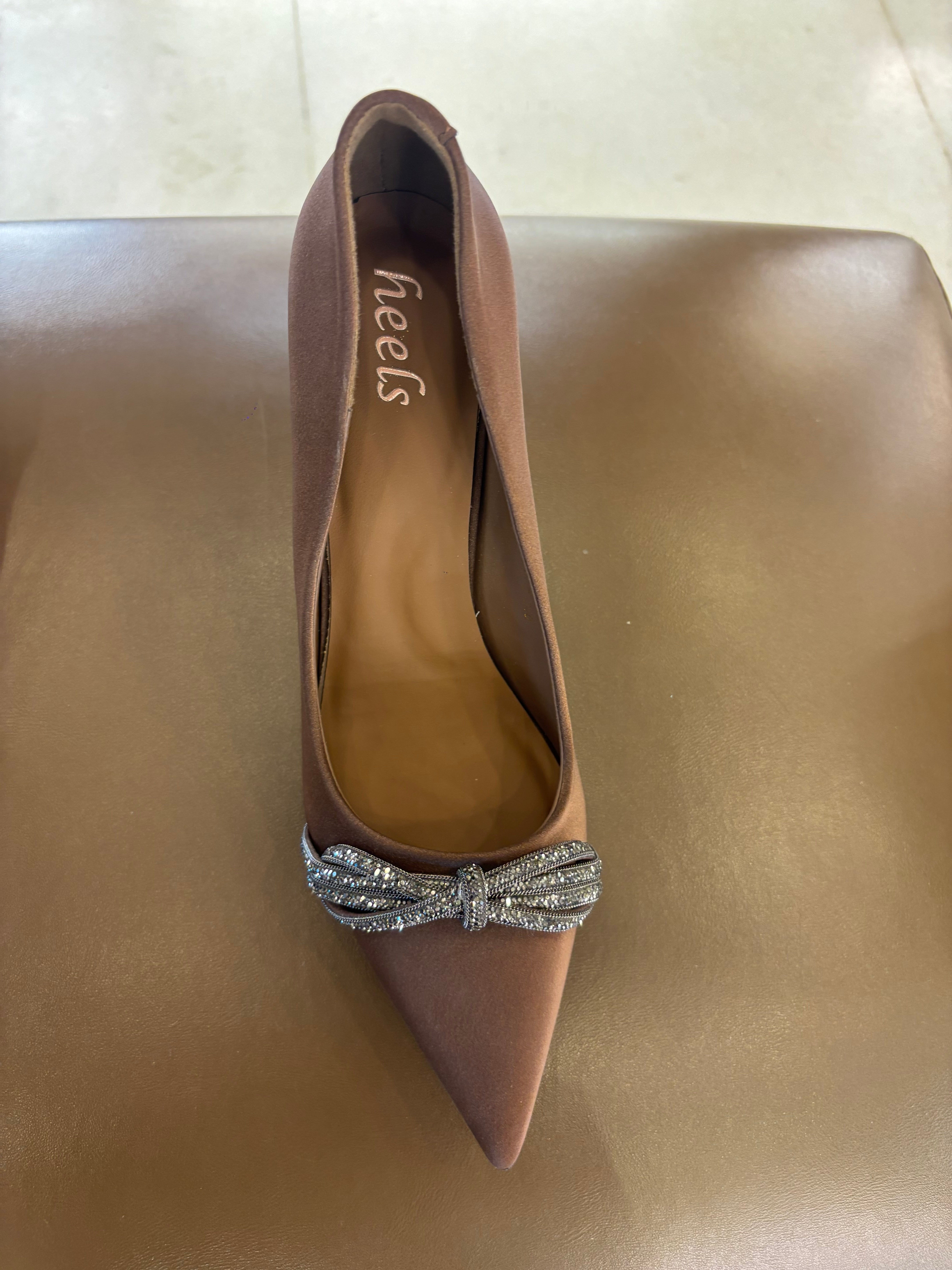 Iris Premium Pointed Bling Pencil Heel Stilettos