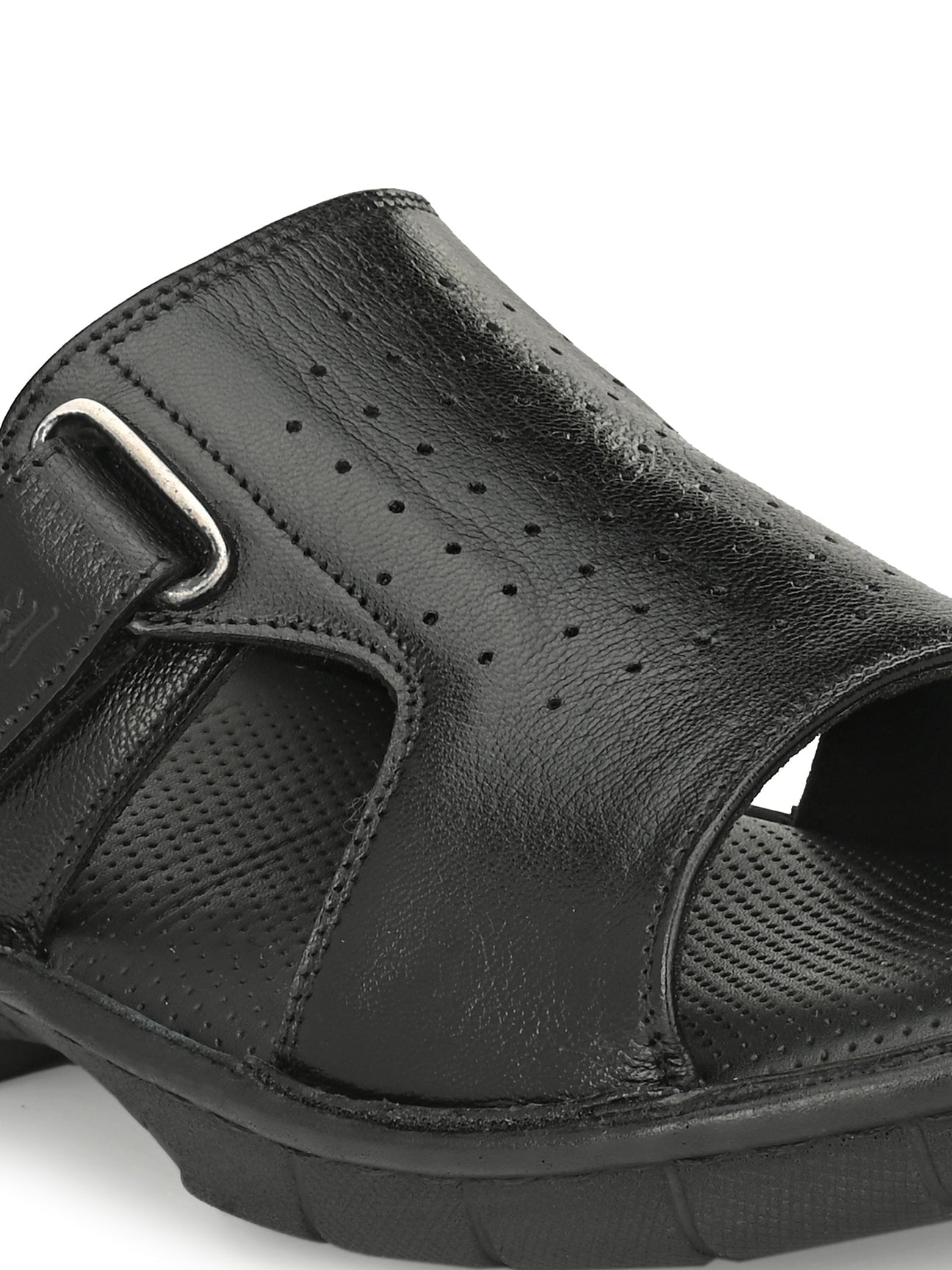 Declan Leather Velcro Cushion Slippers - The Heels India