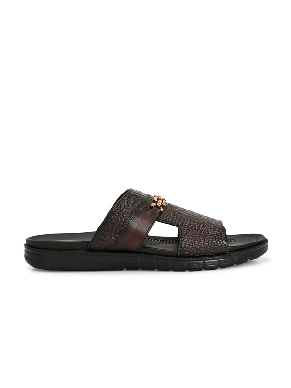 Tuscano Premium Brown Leather Slippers HT