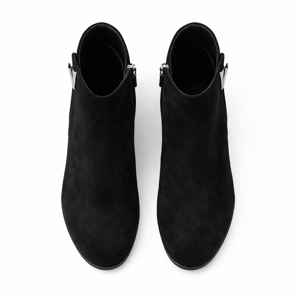 Savanna Suede Premium Winter Ankle Boots with Block Heels