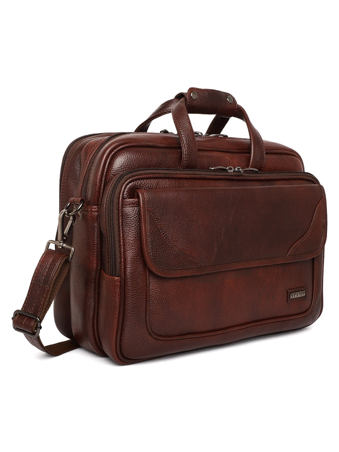 Xavier Leather Laptop Bag - The Heels India