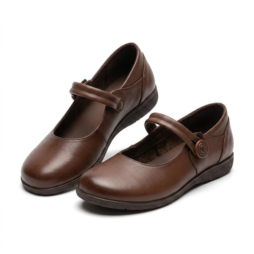 Geisha Premium Leather Mary Jane Ballerinas