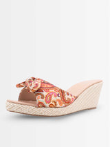Serra Floral Bow Wedge Heels