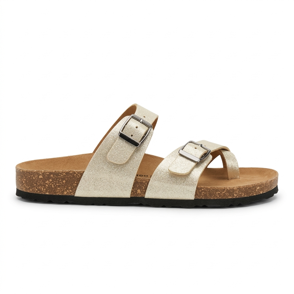 Camila Thumb Strap Cork Summer Sliders