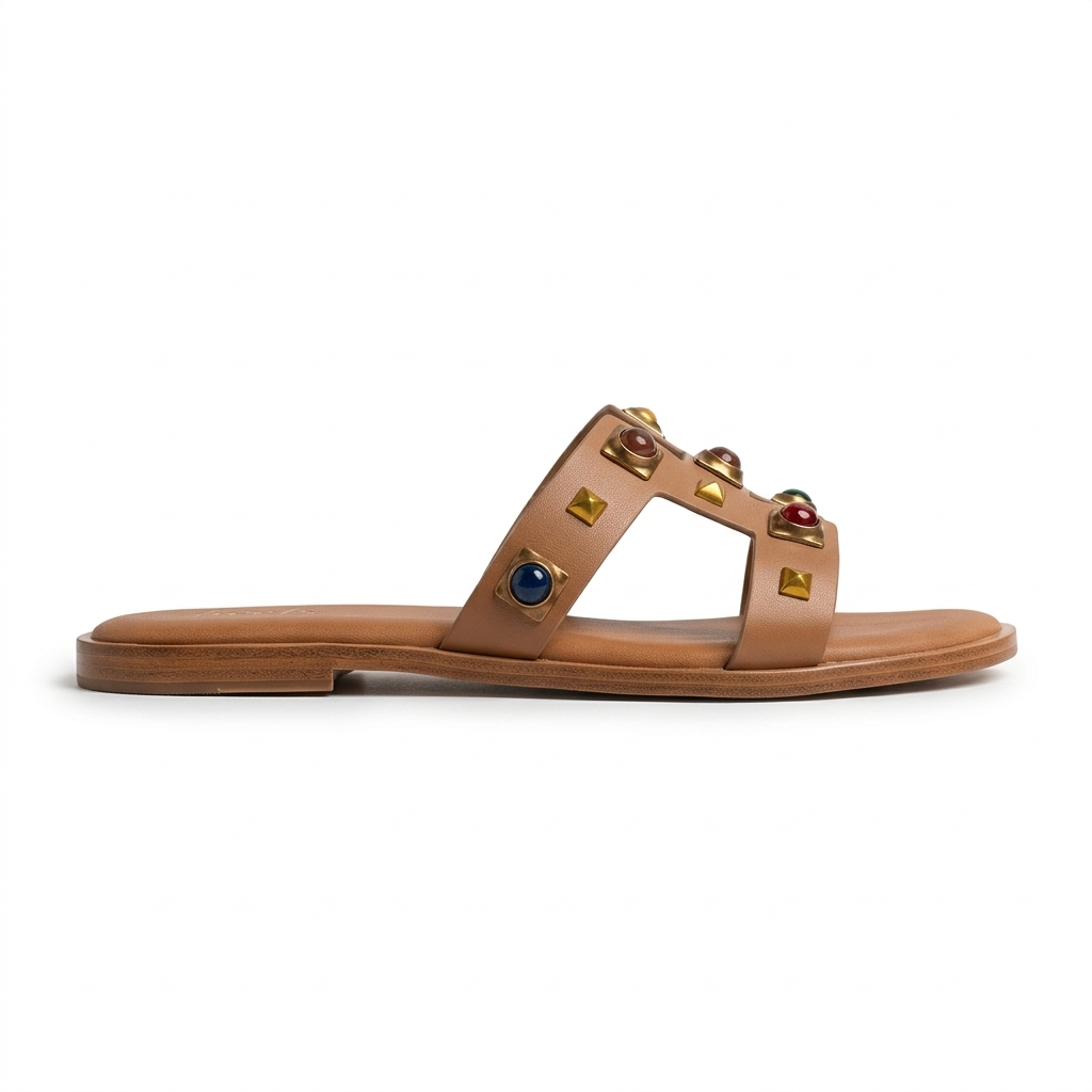 Julia Embellished Flat Summer Sliders