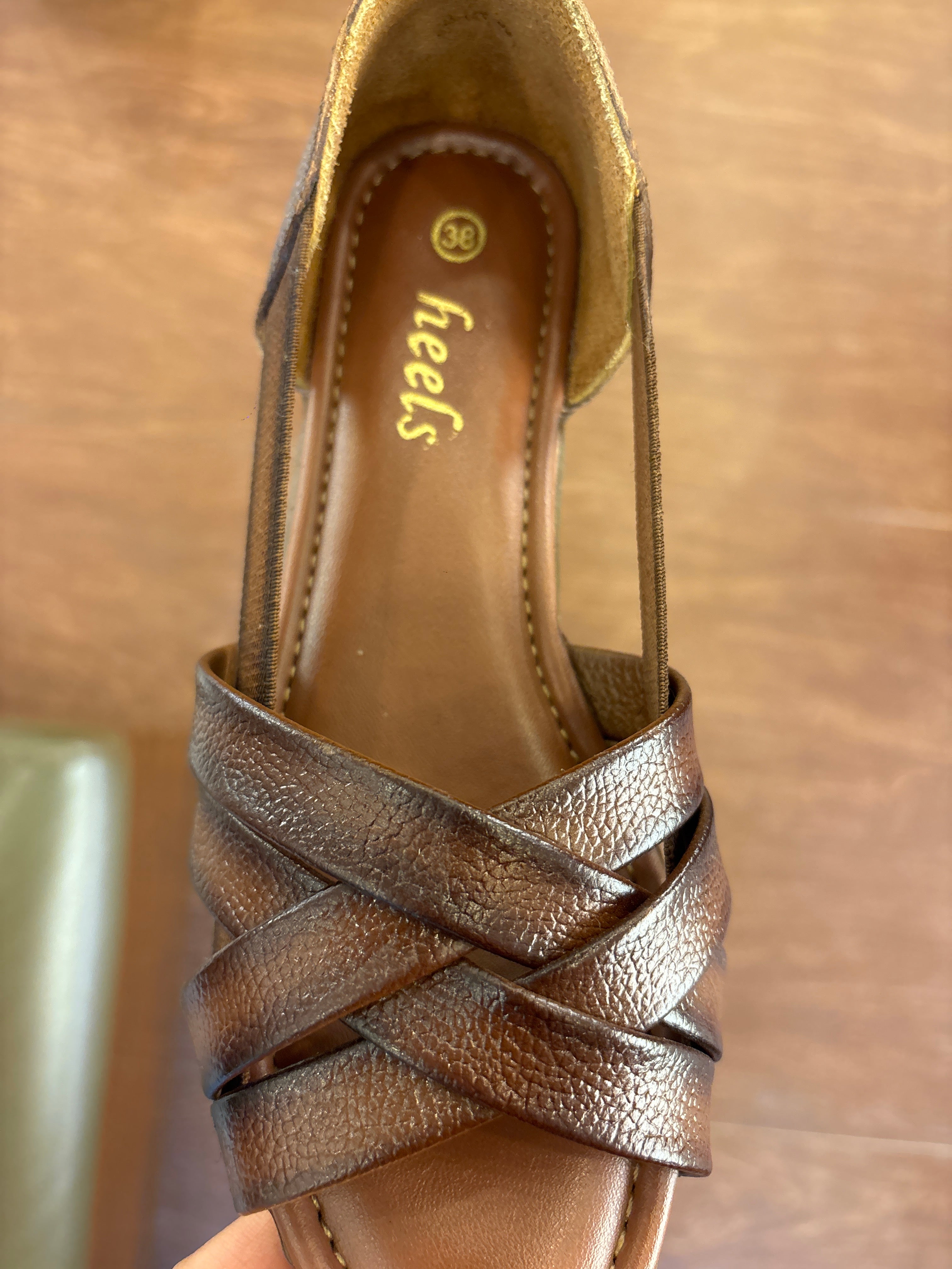 Georgia Leather Crisscross Sandals - The Heels India