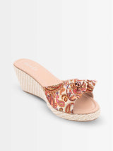 Serra Floral Bow Wedge Heels