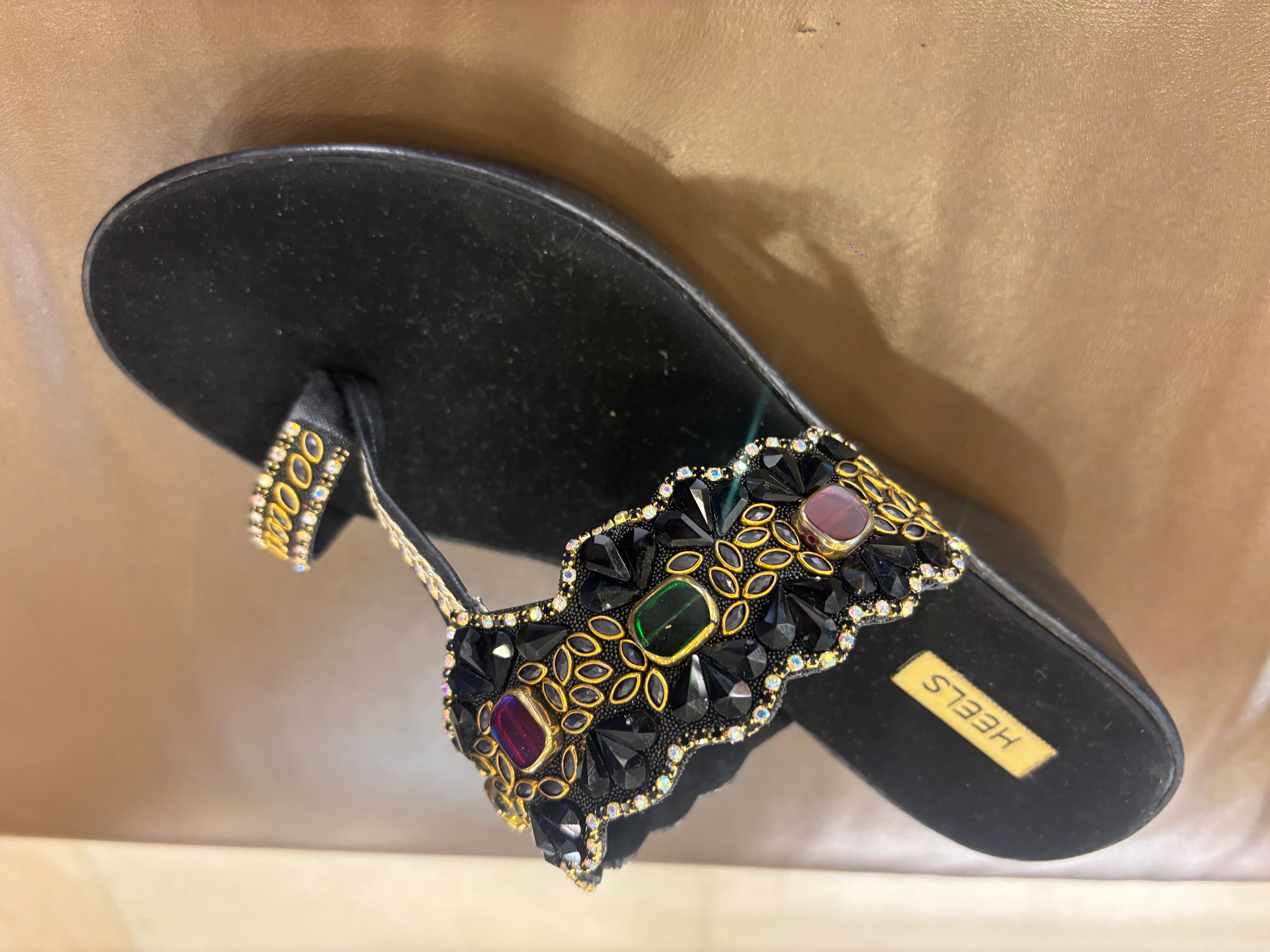 Noor Embellished Ethnic Fancy Wedge Heels