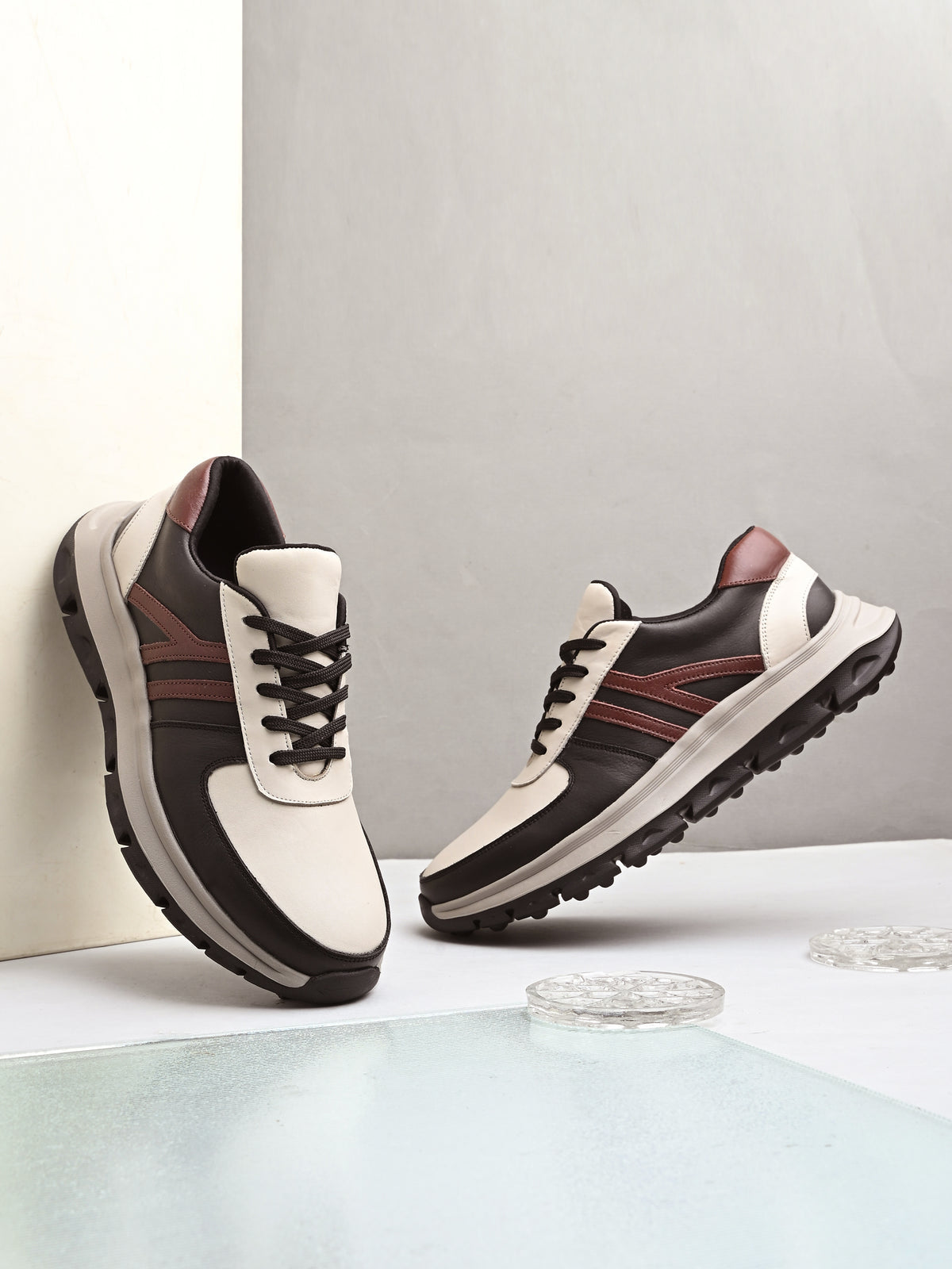 DRIFT Premium Leather Lace-Up Sneakers