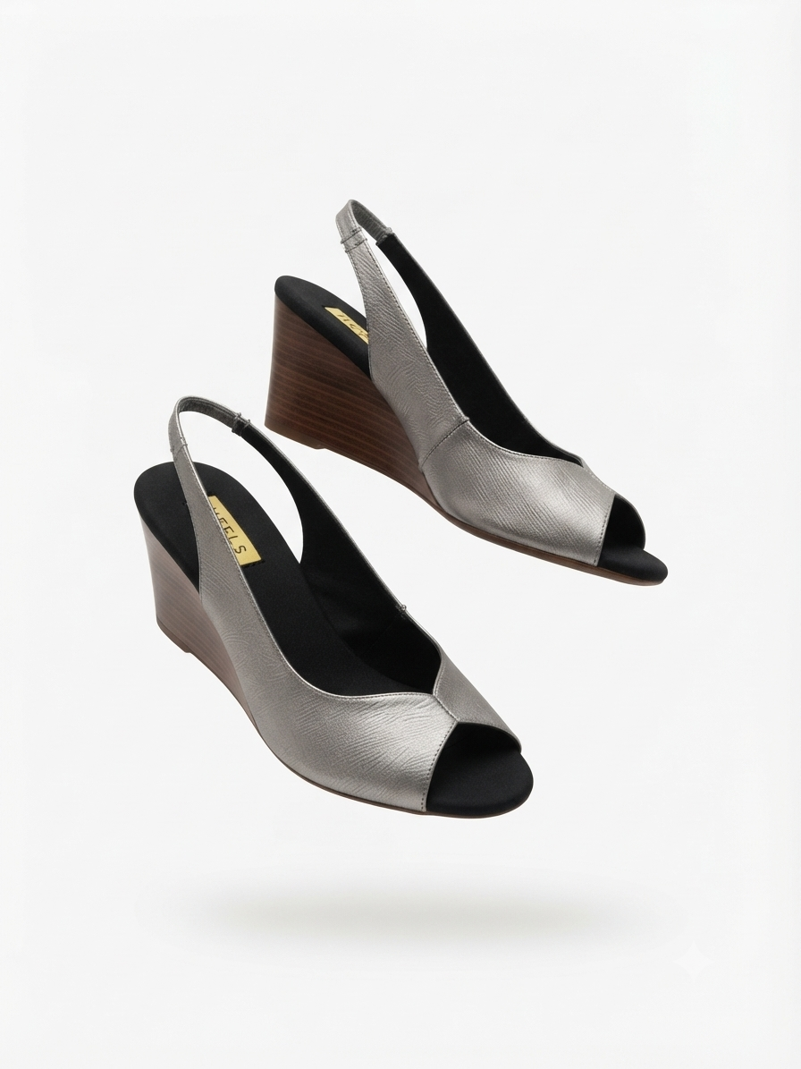 Riley Comfort Back Elastic Wedge Heels