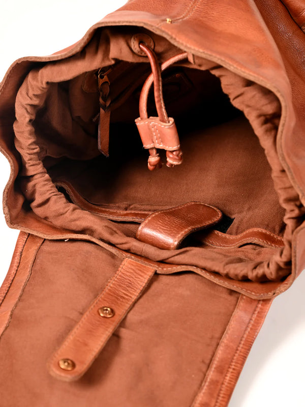 Samba : Real Leather Cognac Backpack