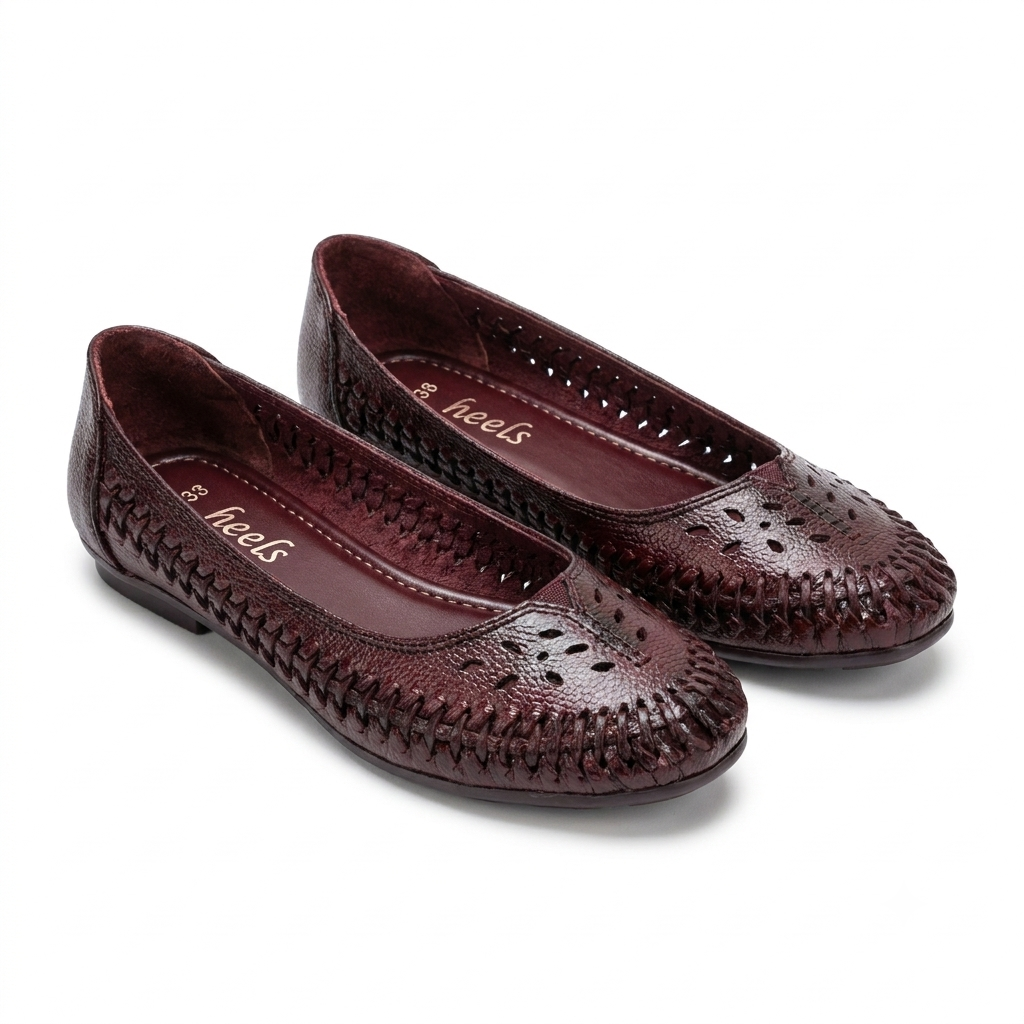 Gemini Perforated Leather Ballerinas