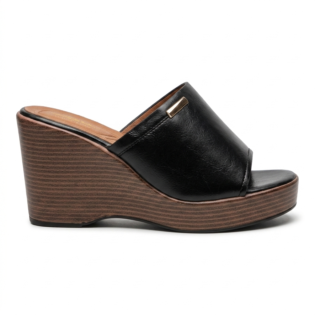 Berlin Platform Peep Toe Wedge Heels