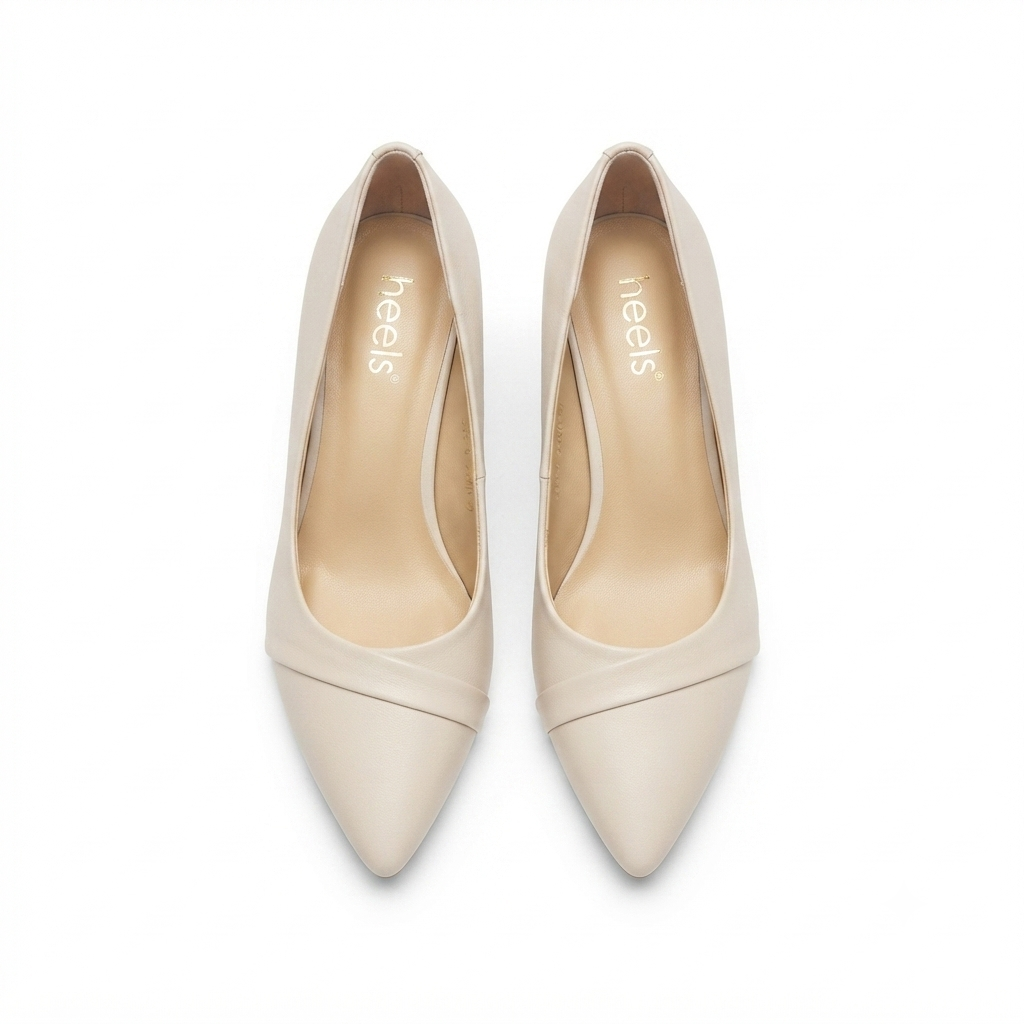 Alba Premium Leather Kitten Heel Stilettos