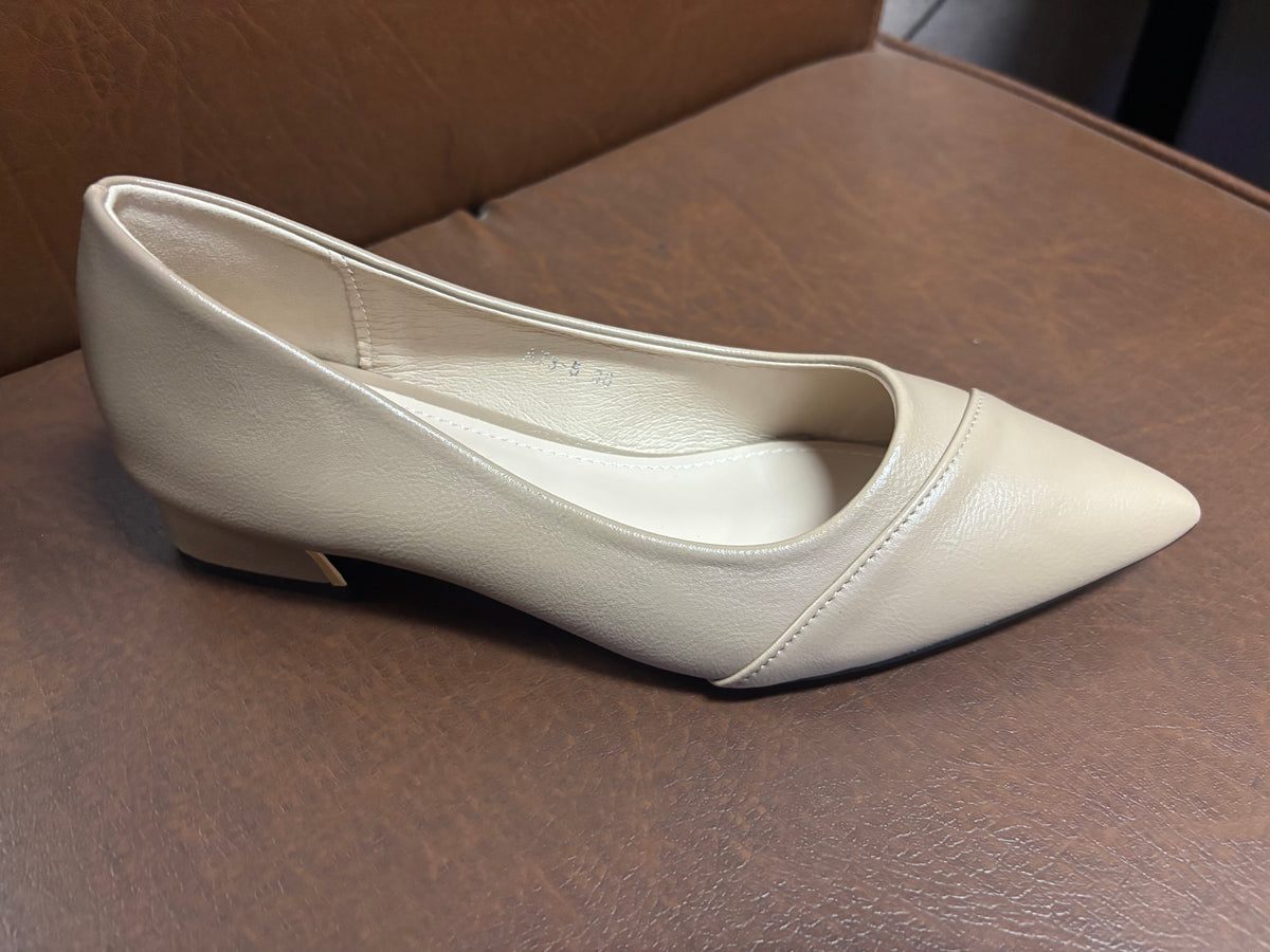 Hailey Swirl Pointed Mid Heel Ballerinas
