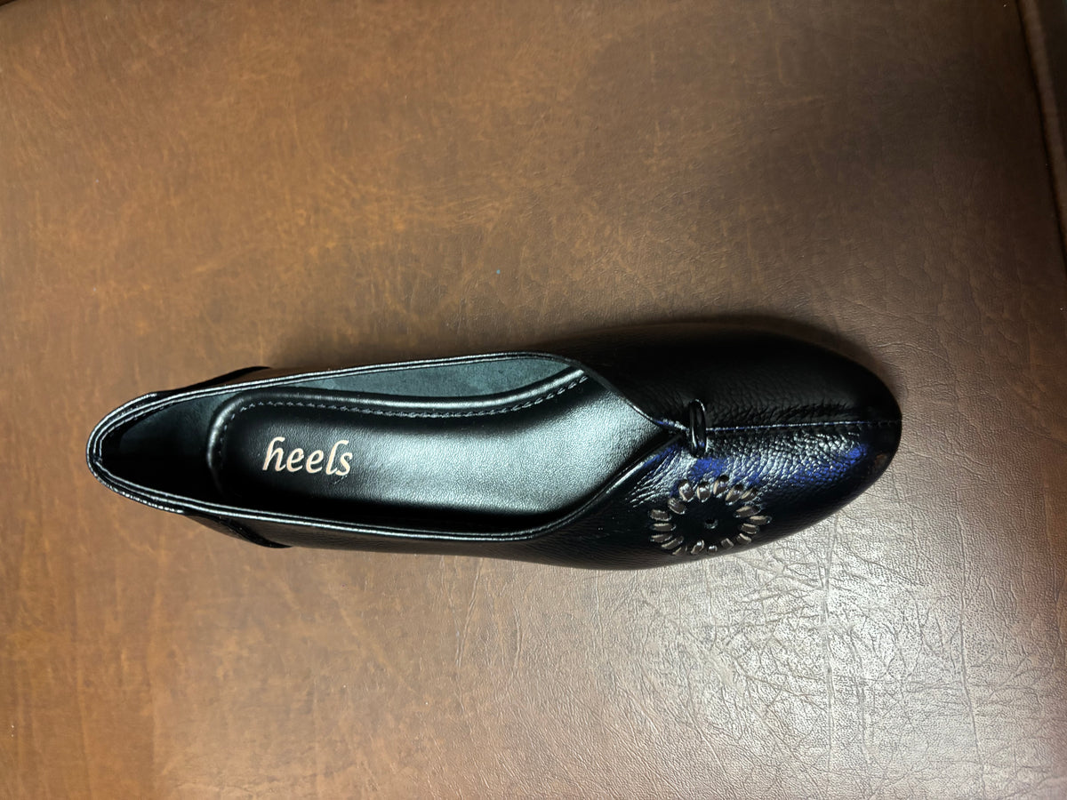 Lina Leather Wedge Ballerinas