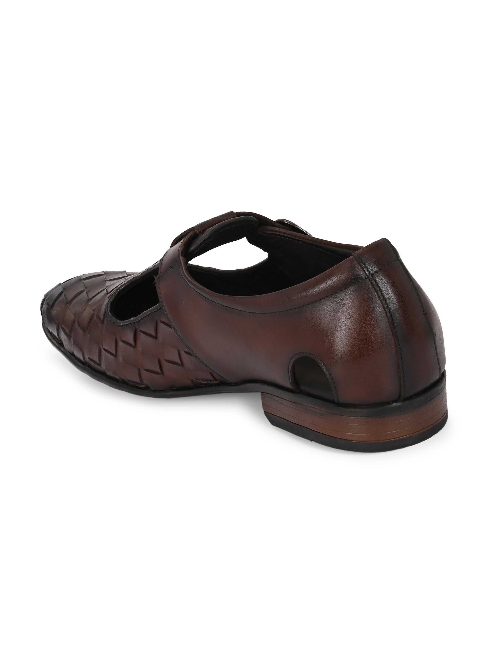 Armado Leather Ethnic Roman Sandals - The Heels India