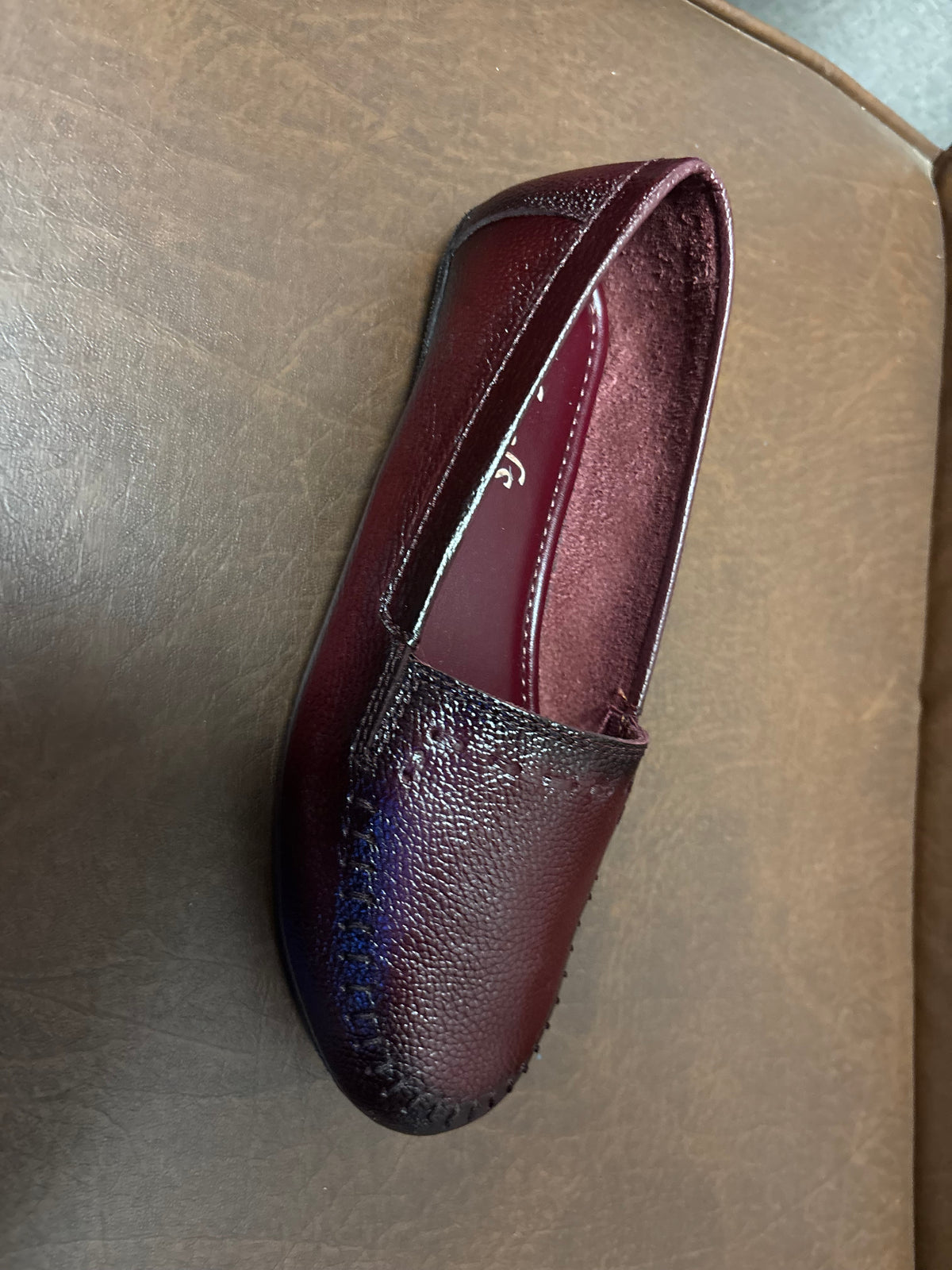 Lizzy 3.0 Leather Classic Ballerinas in Maroon - The Heels India