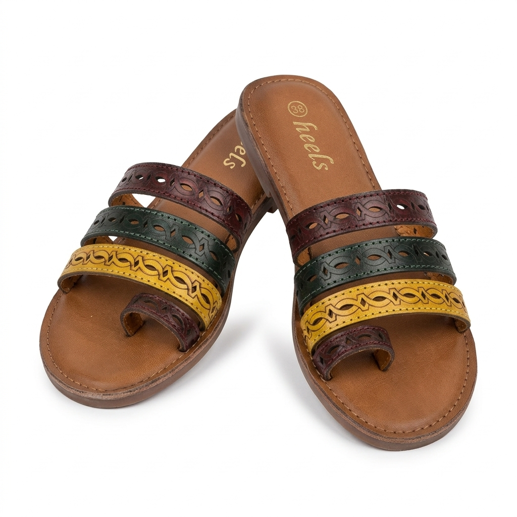 Delma Leather Strap Thumb Flat Siders