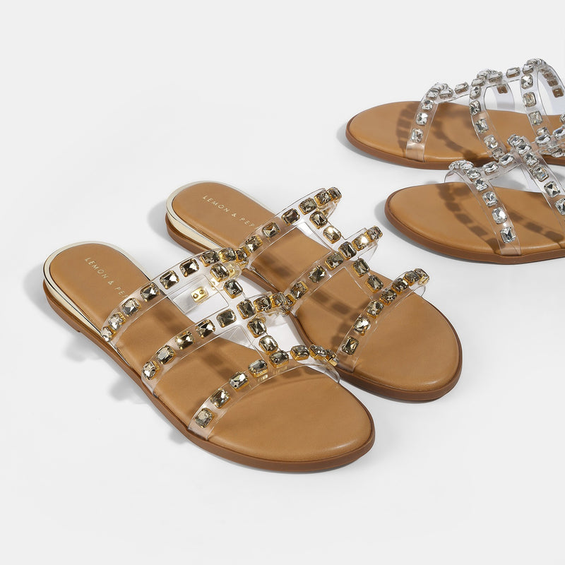 Stella Flat Embellished Sliders