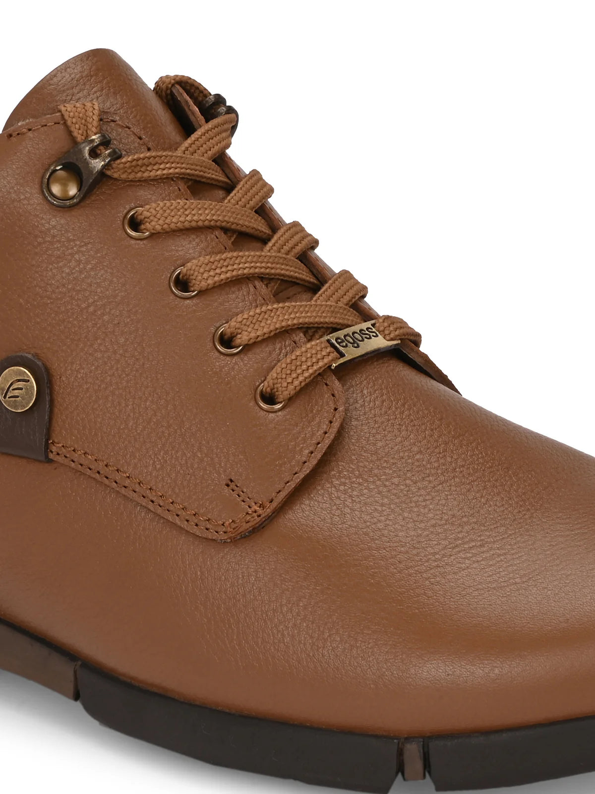 Leonard Leather Rugged Ankle Lace Boots