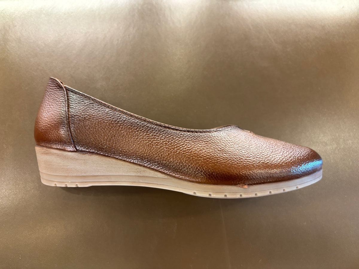 Kylie Leather Everyday Wedge Ballerinas