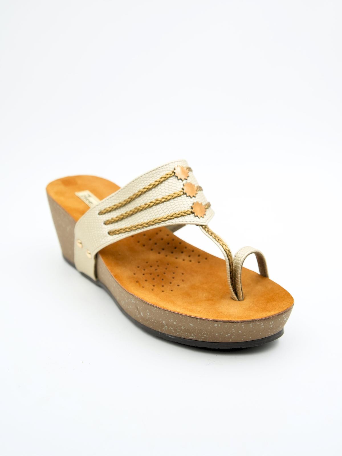 Zehra Wedge Heel Kohlapuris - The Heels India