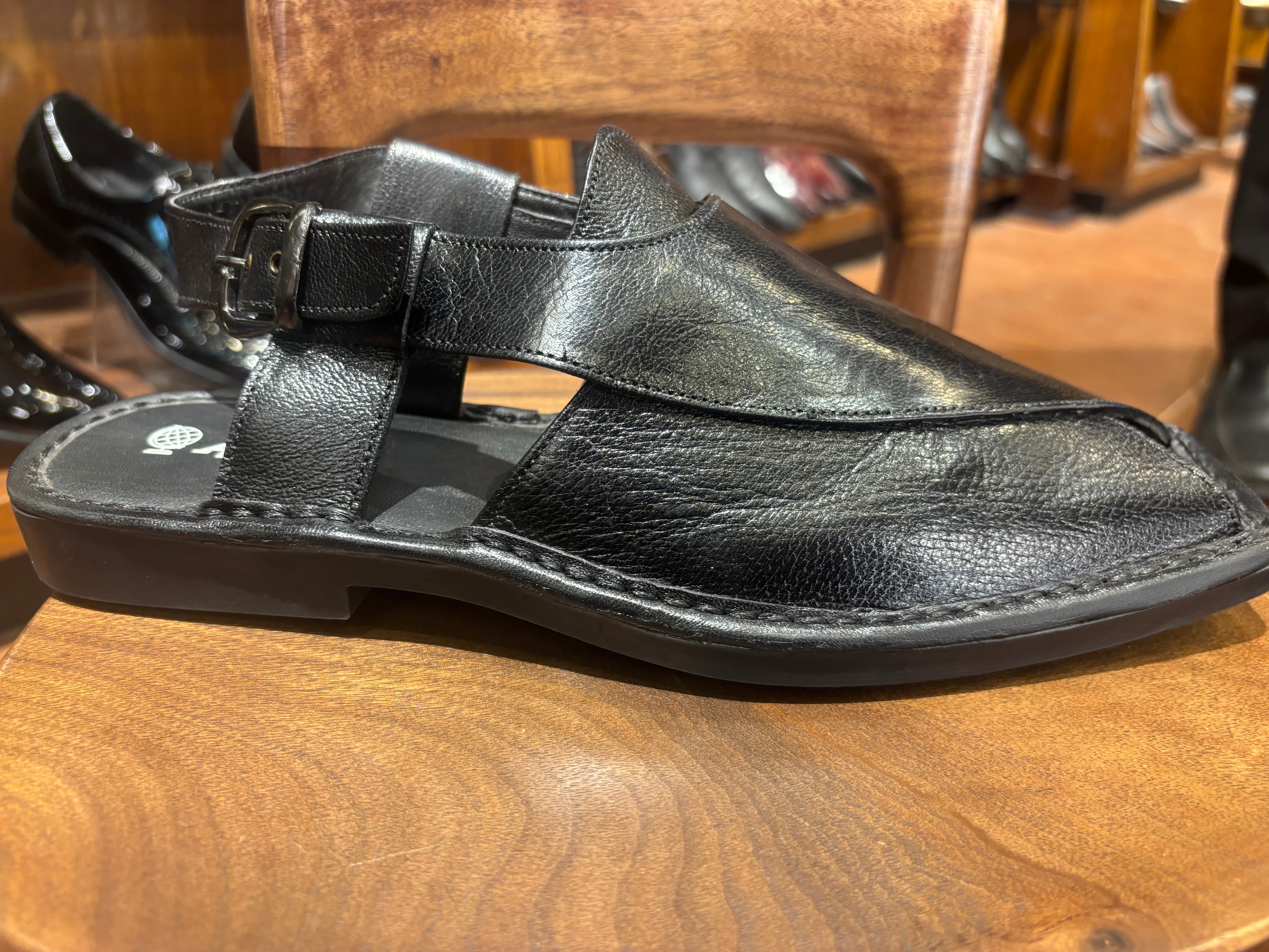 Cesar Leather Ethnic T Cut Peshawari Sandals