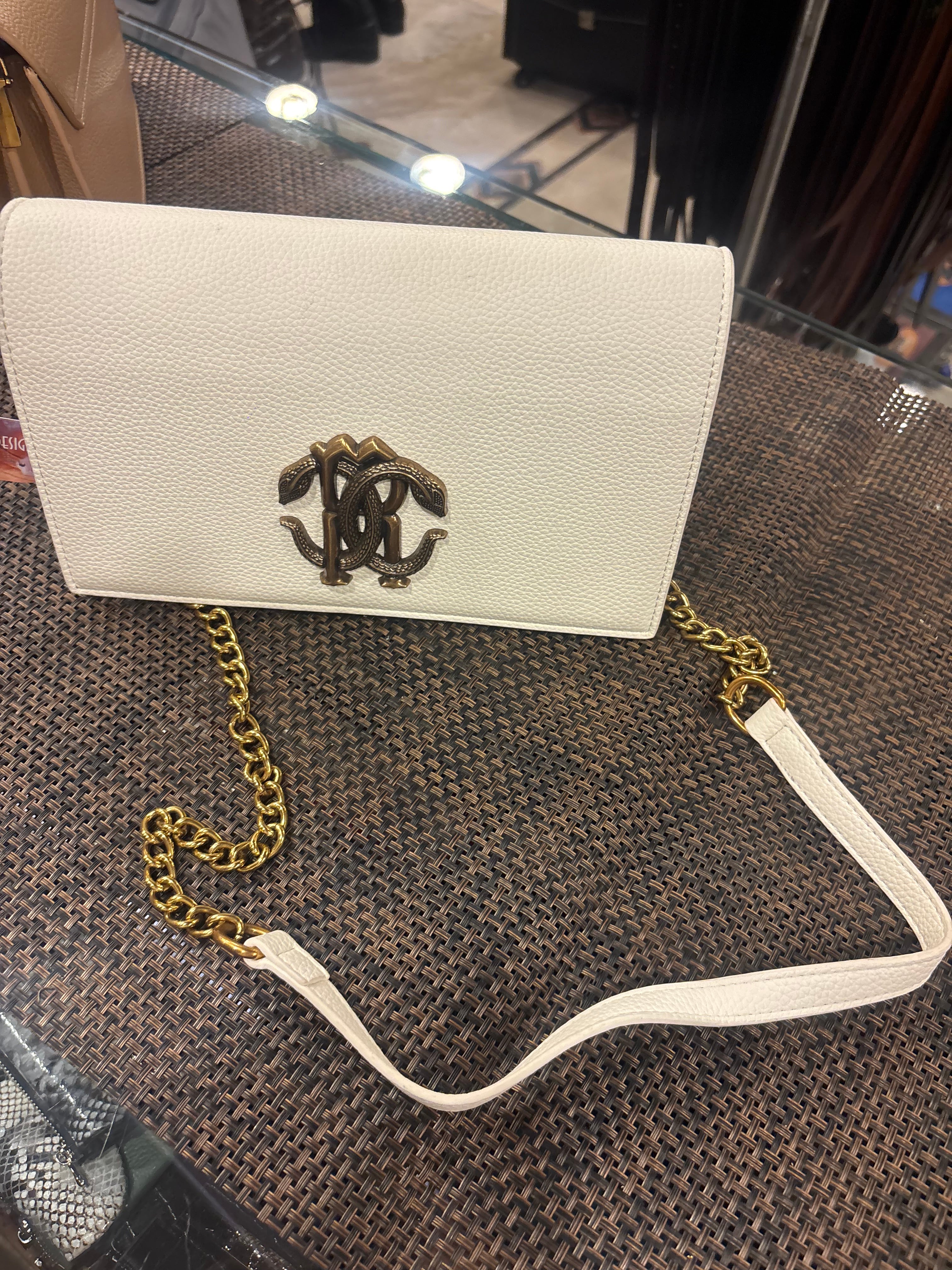 Metallic Snake Buckle Top Flap Sling Bag