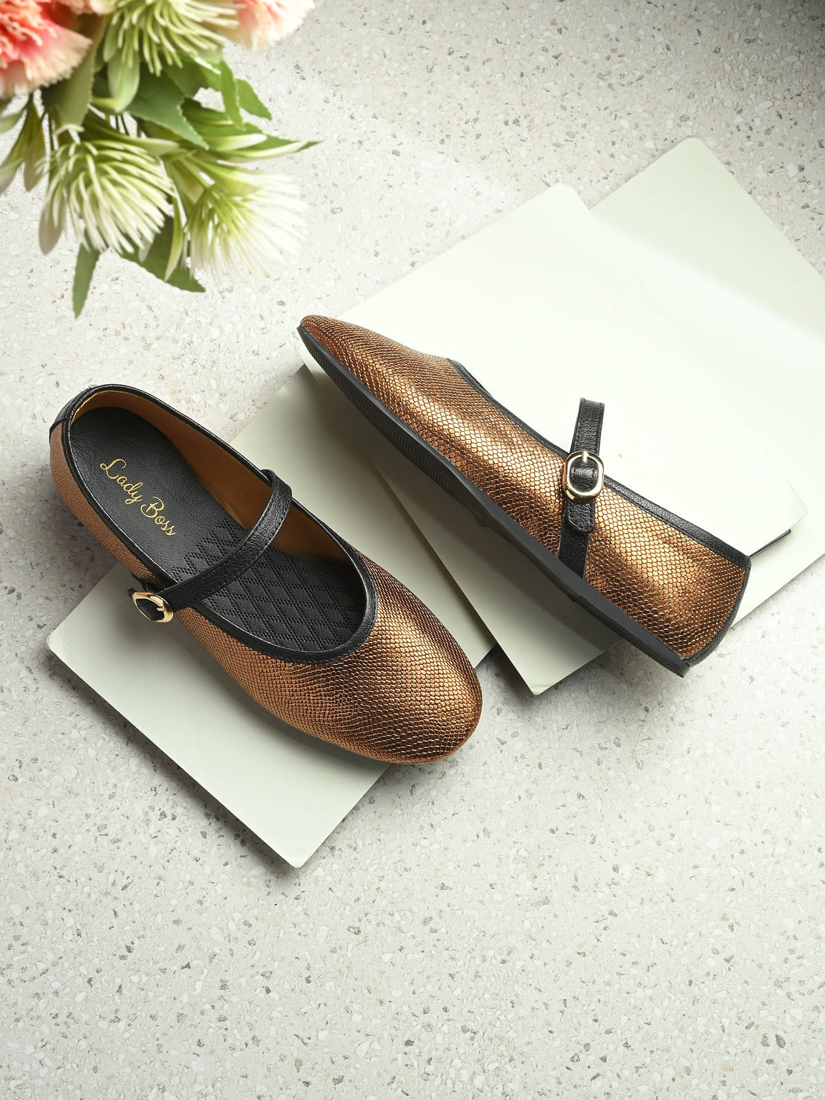 Crimson Leather Mary Janes