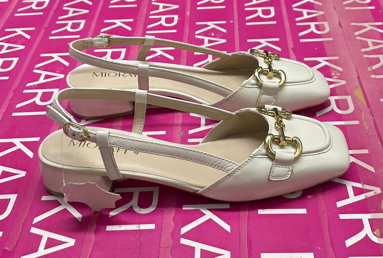 Majestic Premium Leather Sling Back Heels