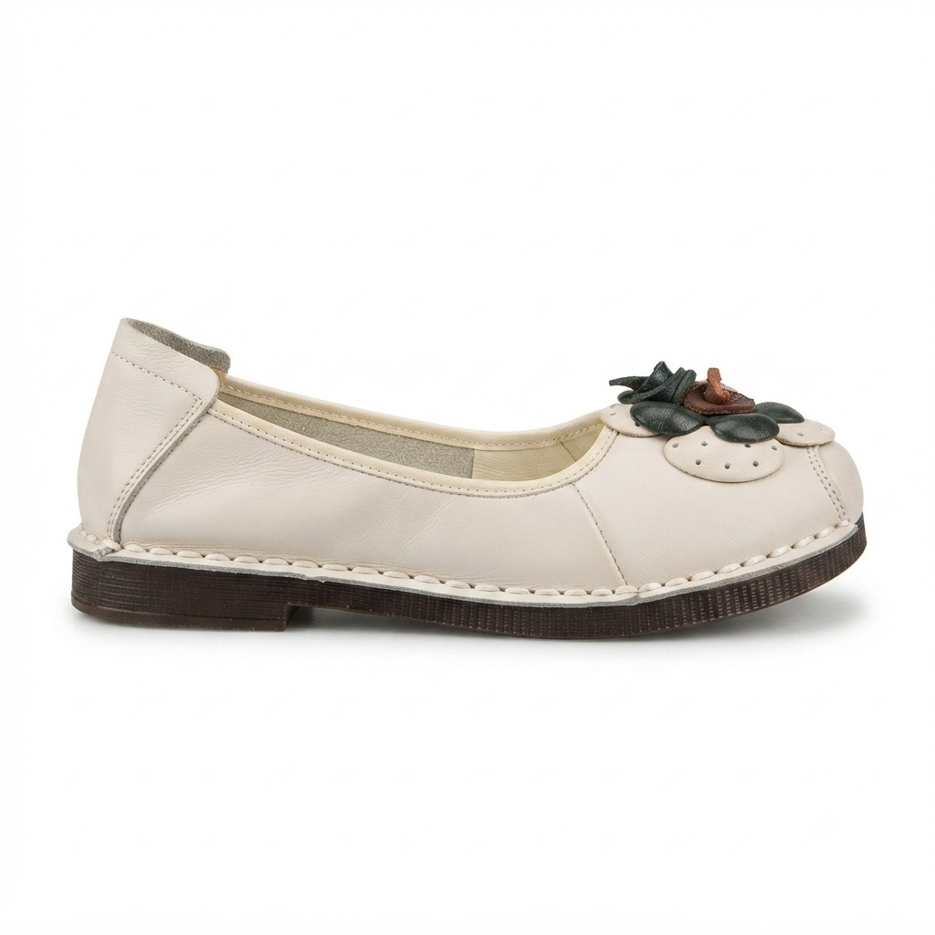 Flora 3.0 Premium Leather Cushioned Ballerinas