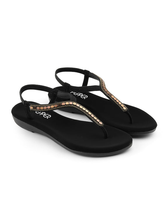 Carmen Bling Cushioned Elastic Sandals