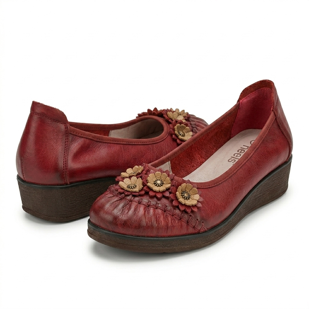 Flora 2.0 Premium Leather Cushioned Ballerinas