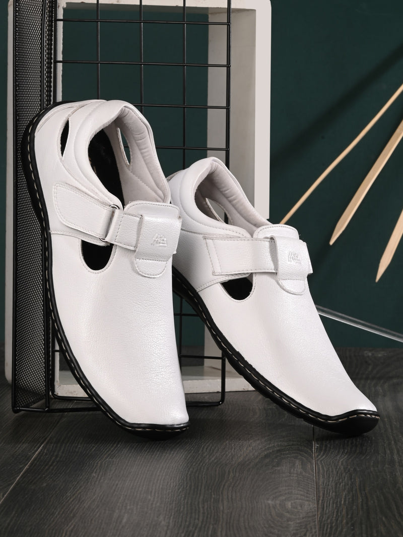 Brunel Leather Velcro Roman Sandals HT