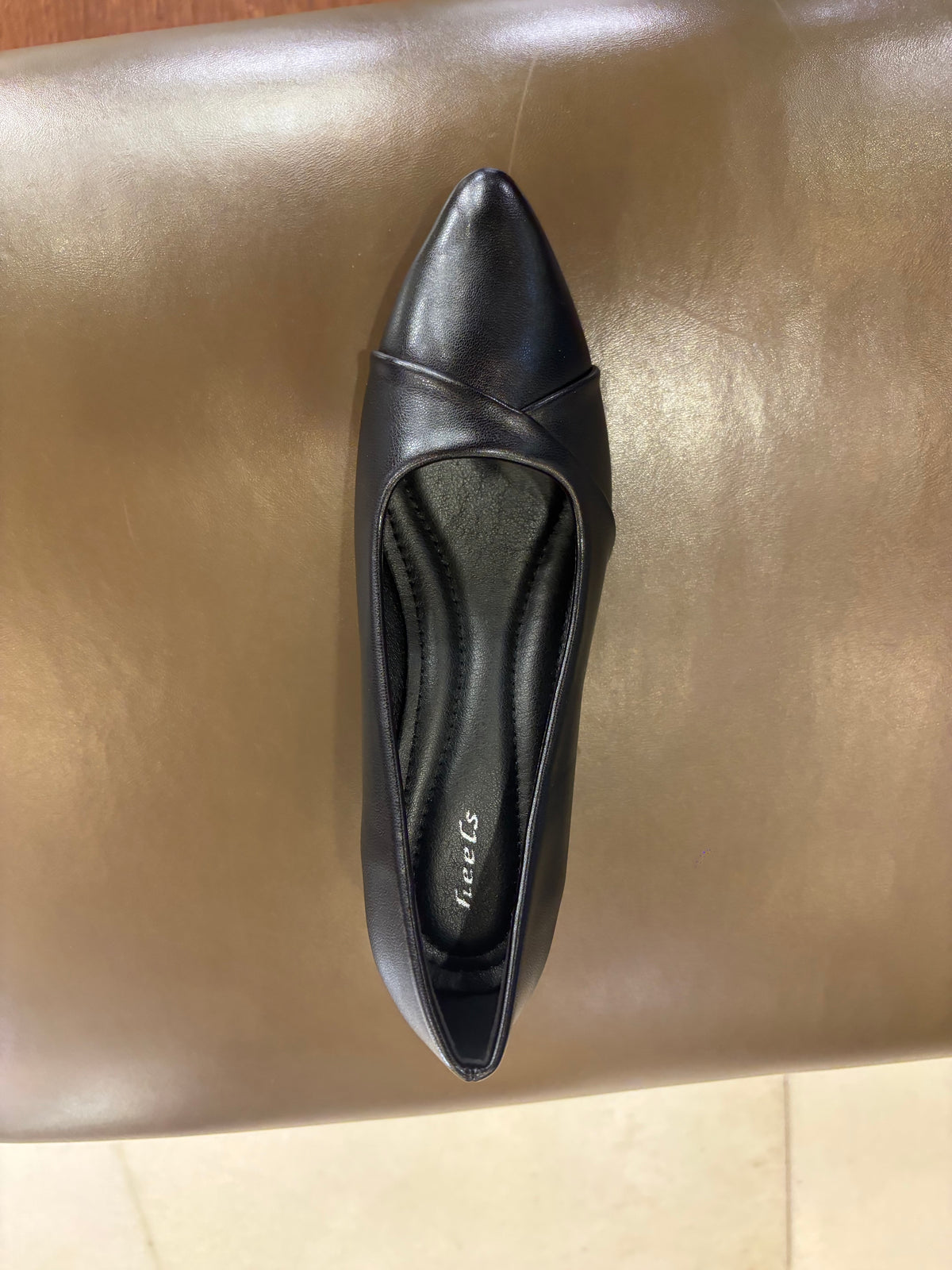 Giulia Swirl Block Heel Pointed Stilettos in Black - The Heels India