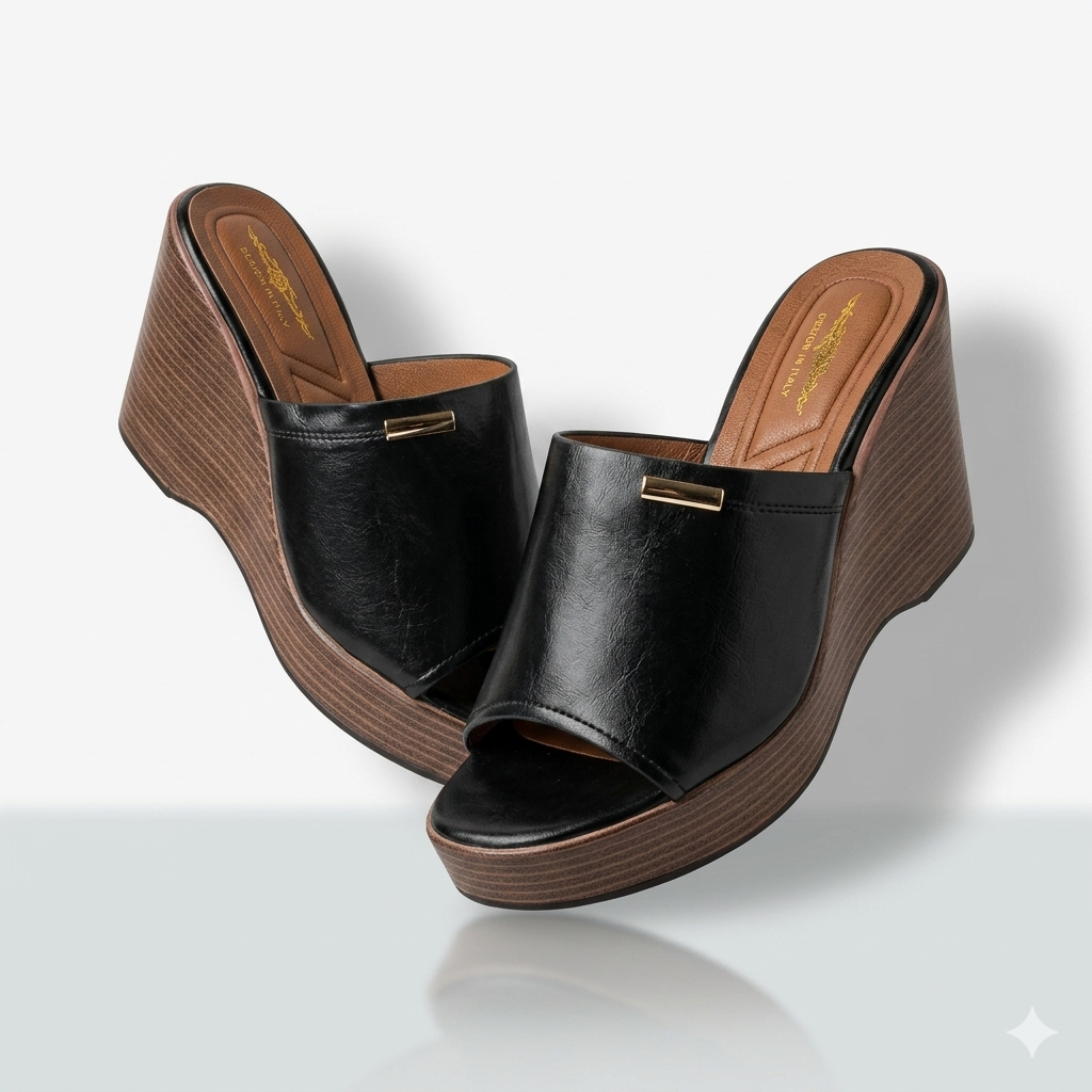 Berlin Platform Peep Toe Wedge Heels