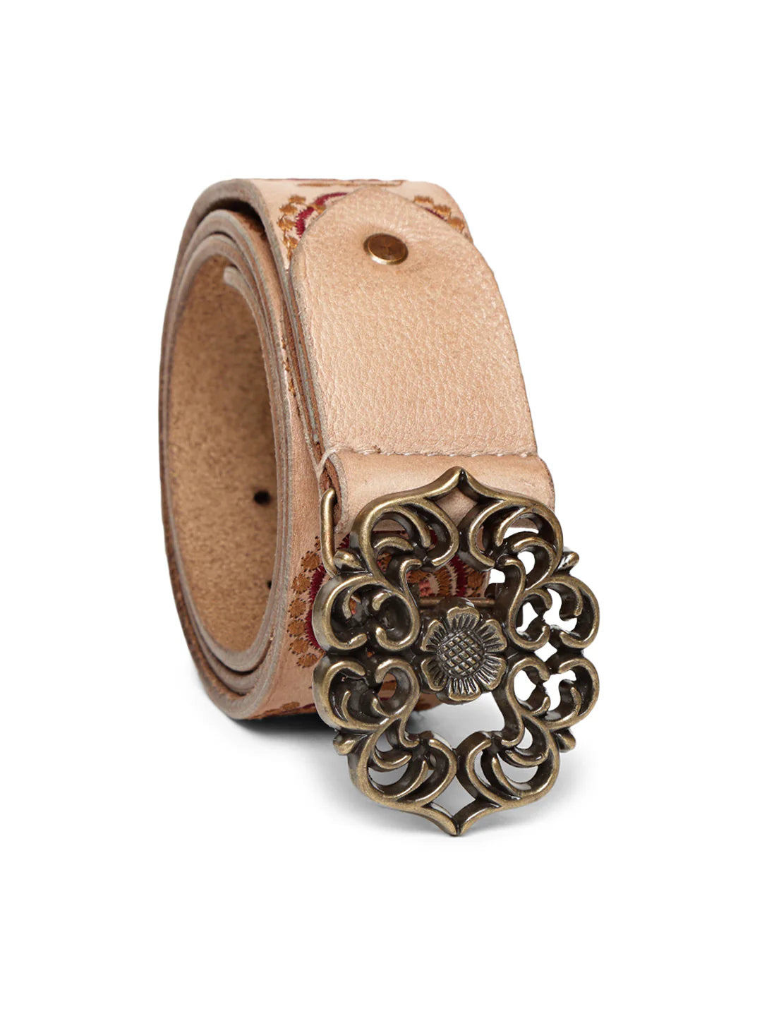Natural Color Hand Embroidery Belt