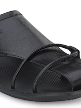 Bravur Black Leather Sliders HT