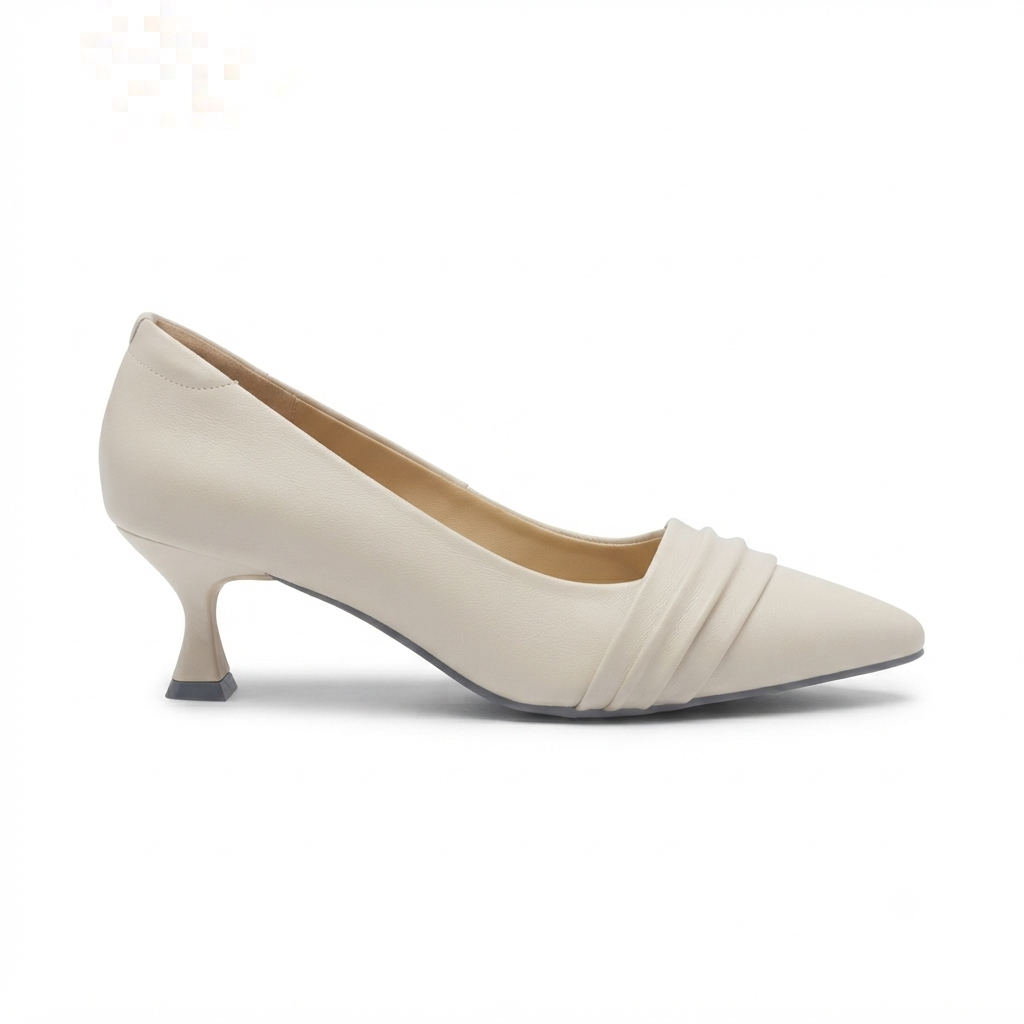 Emma Premium Leather Kitten Heel Stilettos